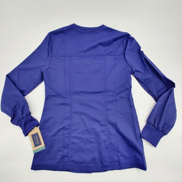 Cherokee Scrub Jacket Women Small Grape Revolution Snap Front Nurse CNA Medical - Picture 4 of 12